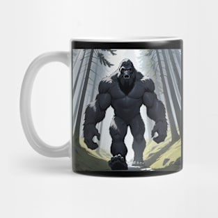 Angry black Big foot on mountain Mug